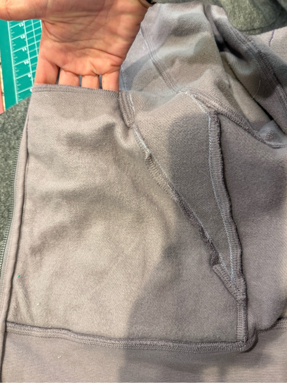 Handmade Upcycled Lilac Zip Hoodie | Patchwork Sunrise Small - Picture 8 of 11